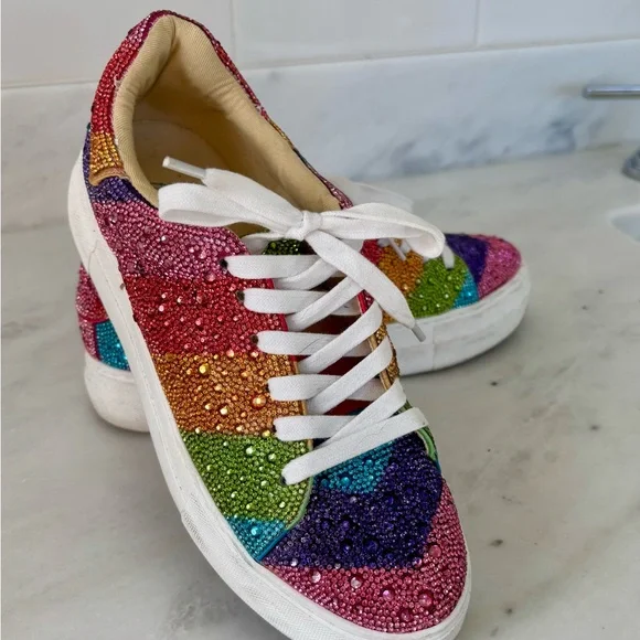 Betsey Johnson Crystal-Embellished Women's Sneakers 9 - Picture 7 of 7